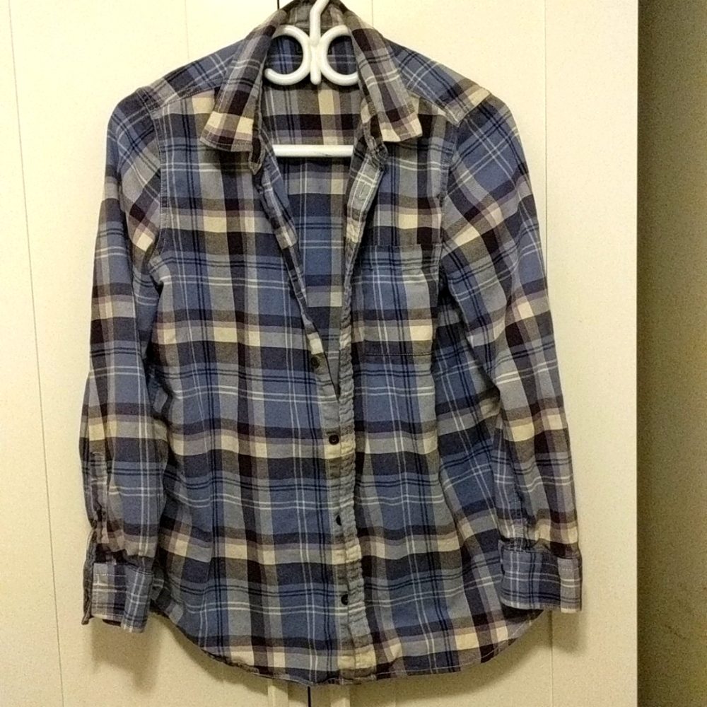 ROOTS Flannel Shirt Plaid Sz S or XS